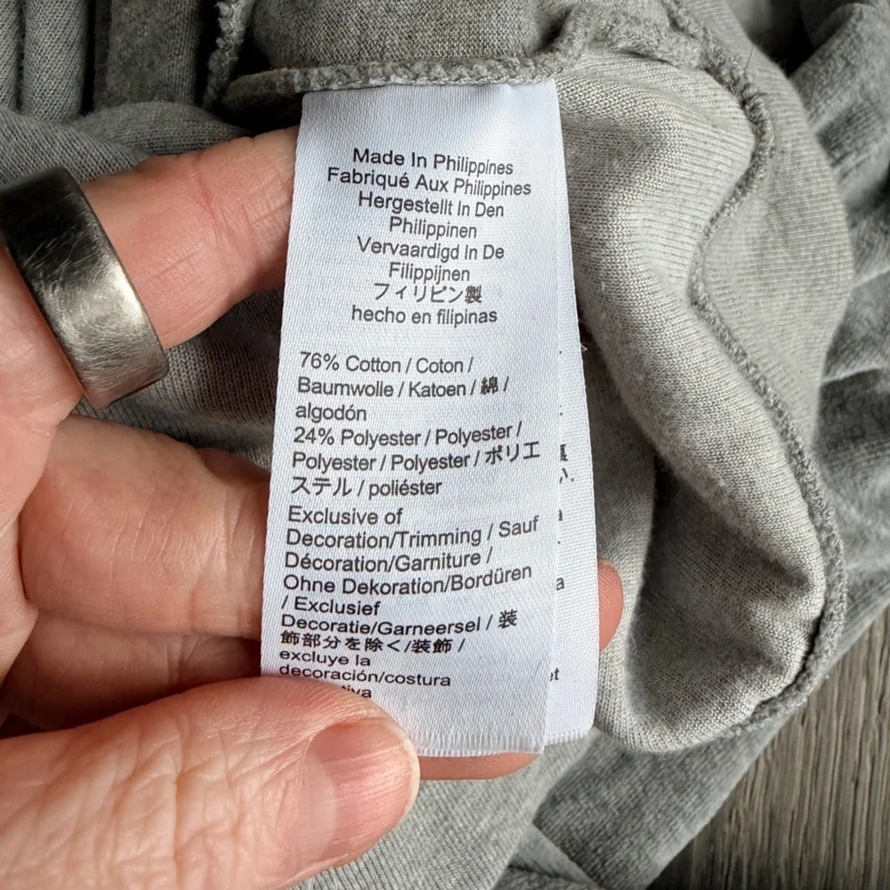 J. Crew Gray Pullover Hoodie in Velour Size XS